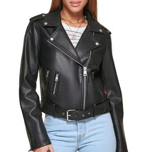 LEVI’S Women's Faux-Leather Moto Jacket